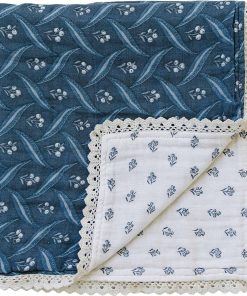 Manta de Muselina Mebie Baby, Marina Baya y Crema Baya,