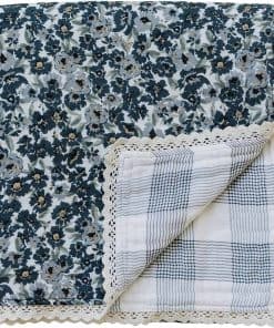 Manta para bebé Mebie, Estampado Floral Liberty y Cuadros