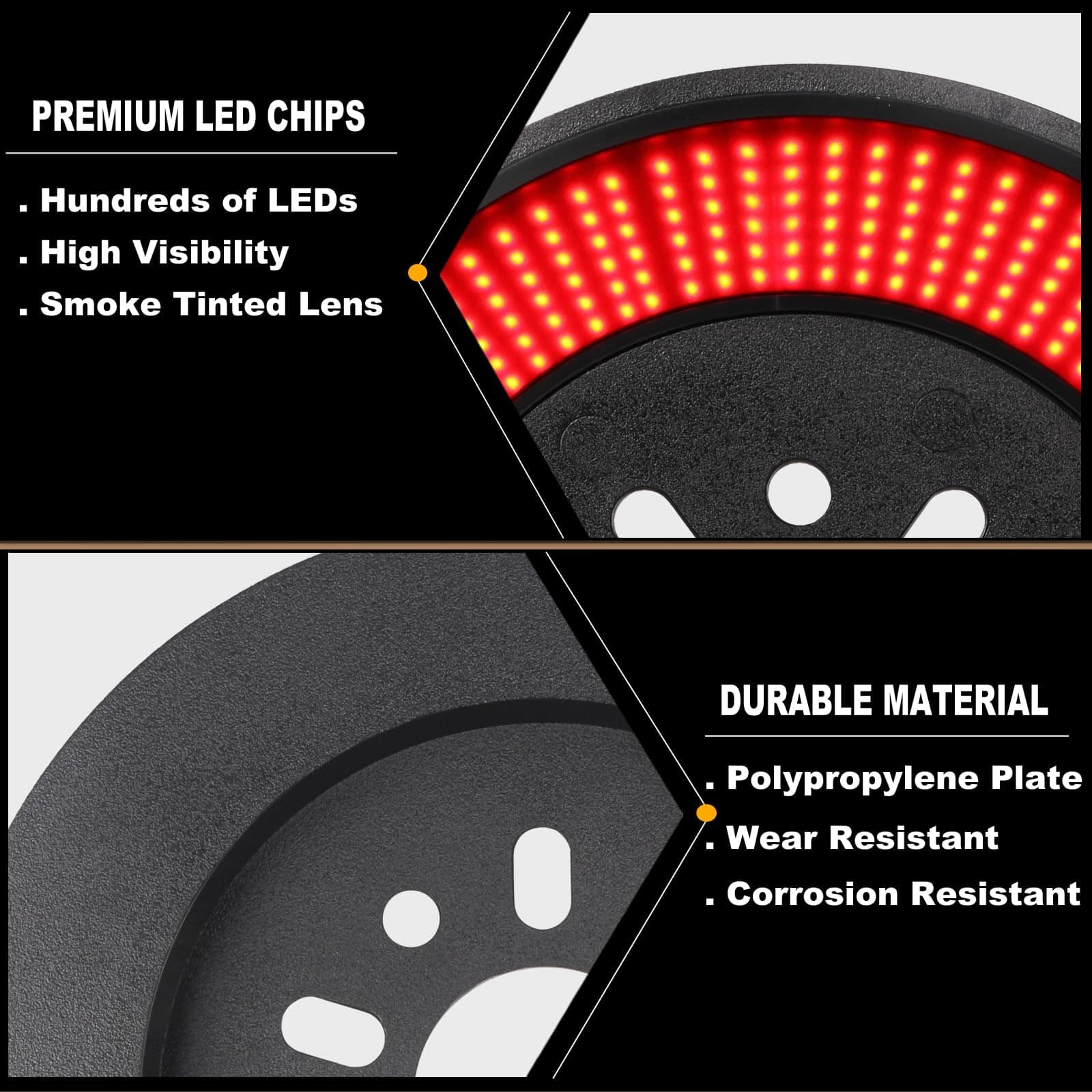 PKEDUO JK Luz de freno de repuesto, LED rojo de tercer - Imagen 3