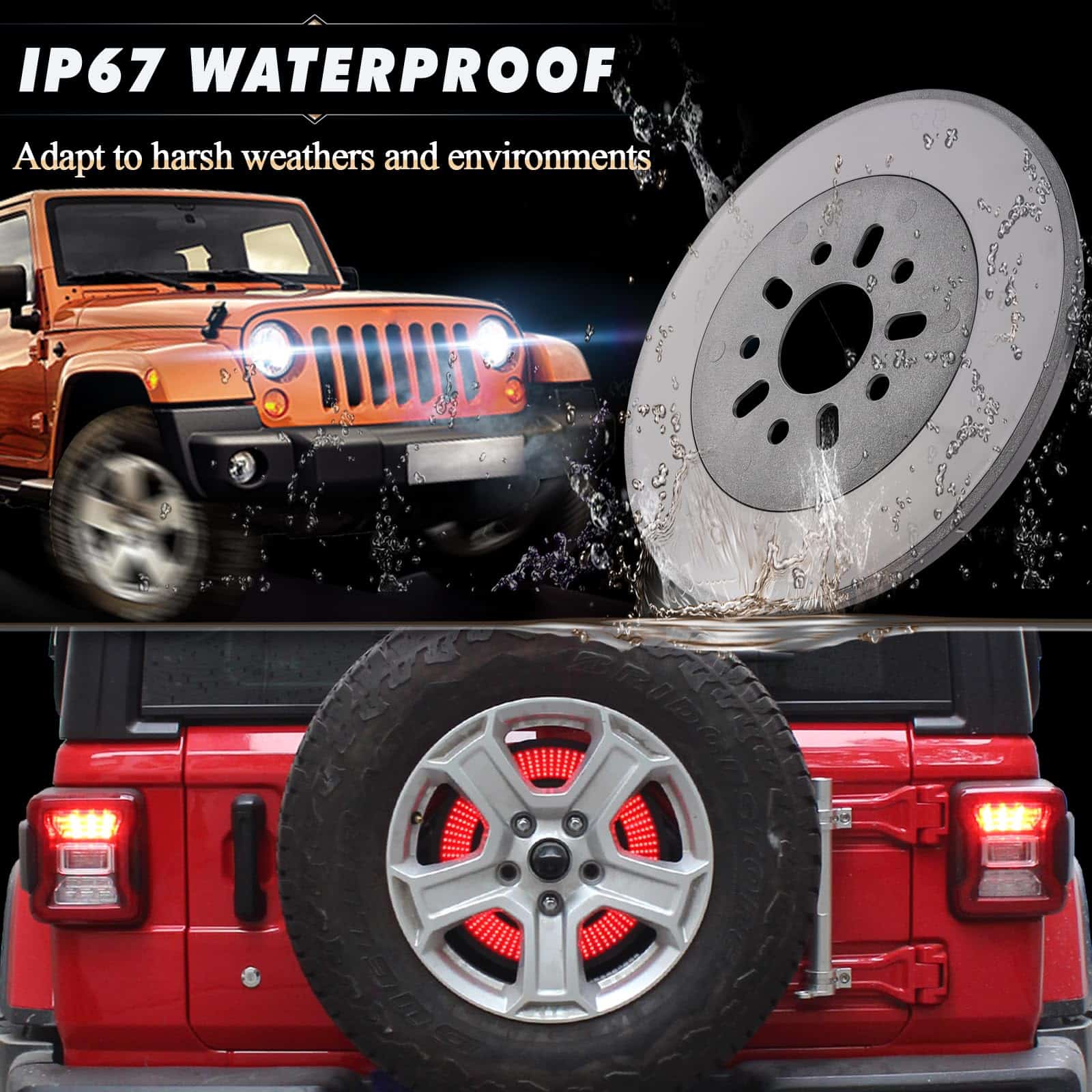 PKEDUO JL Luz de Freno de Repuesto, Luz Roja LED Plug and - Imagen 4