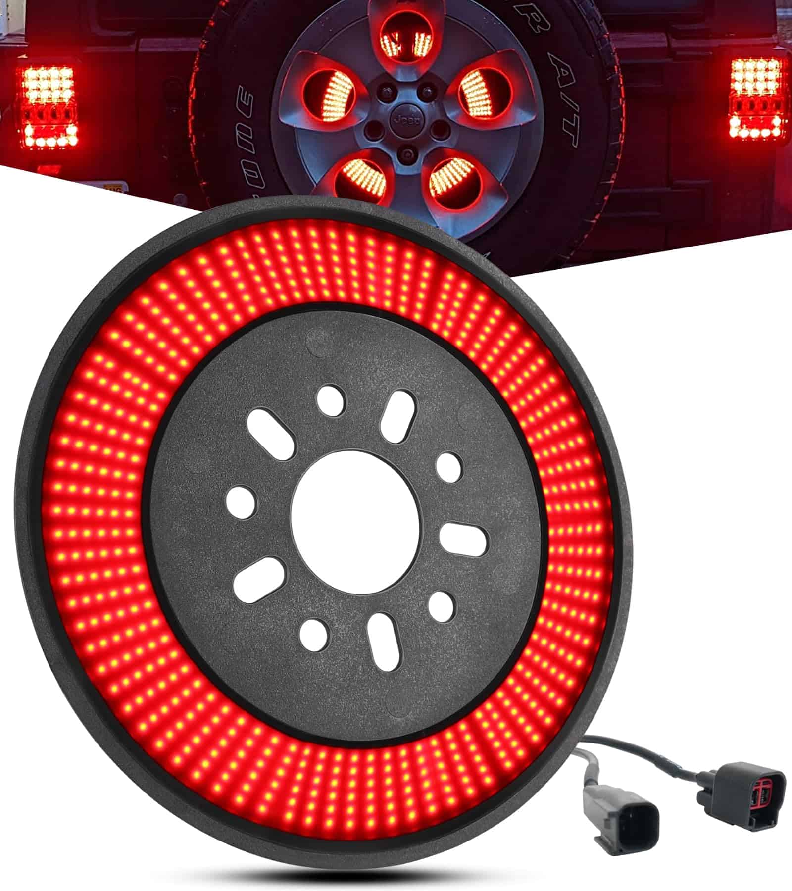 PKEDUO JK Luz de freno de repuesto, LED rojo de tercer