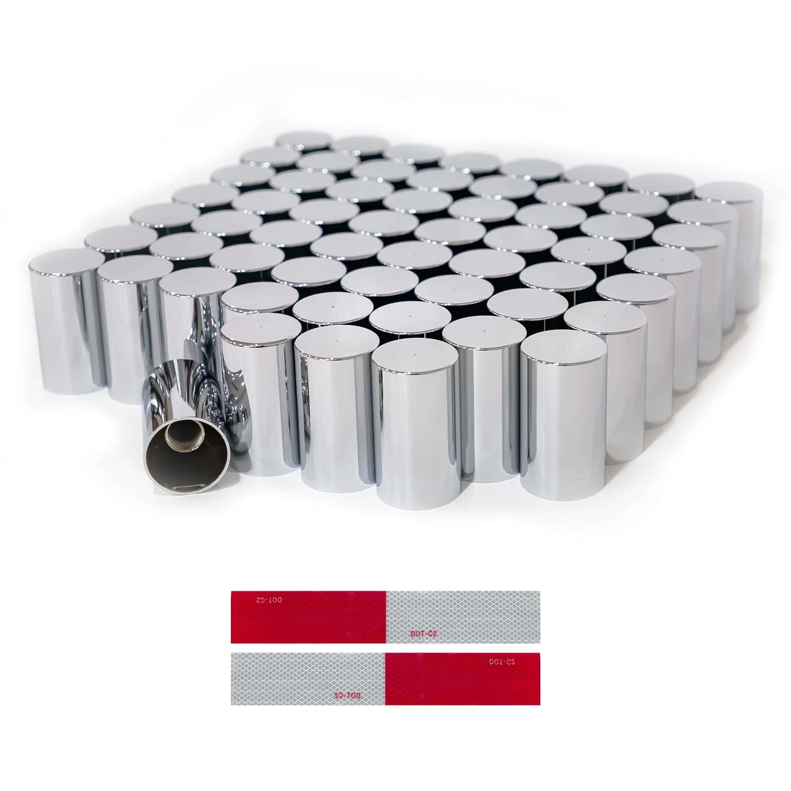 WAITTON 60Pcs 33mm Fundas para Tuercas de Rueda Cromadas,