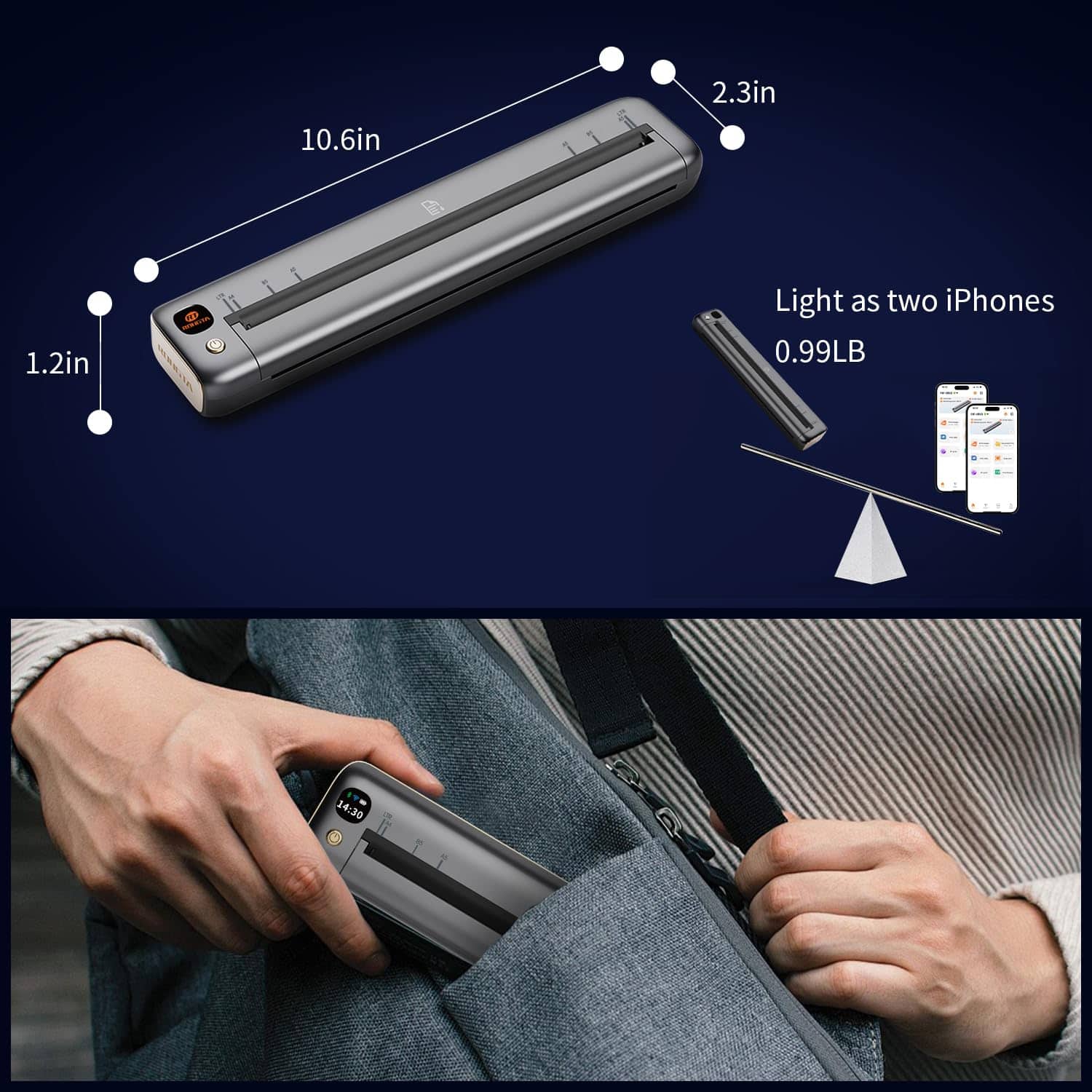 Impresoras Portátiles Rongta Inalámbricas para Viajes, - Imagen 7