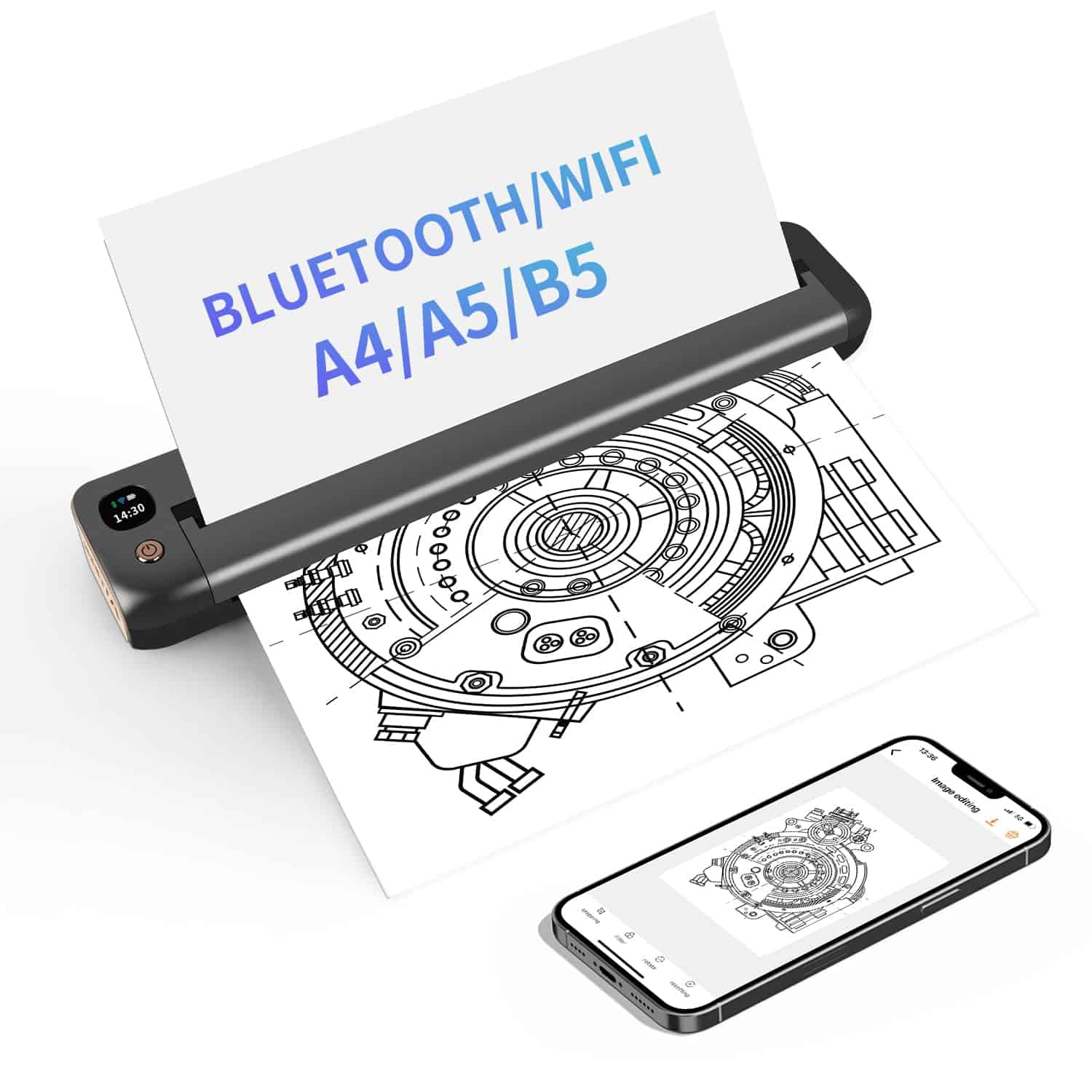 Impresoras Portátiles Rongta Inalámbricas para Viajes,