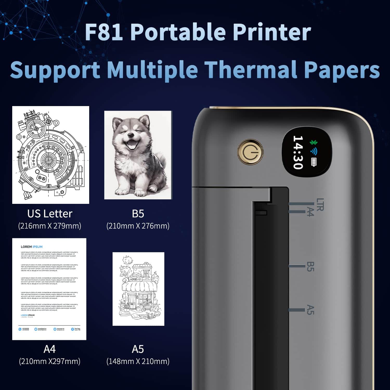 Impresoras Portátiles Rongta Inalámbricas para Viajes, - Imagen 4