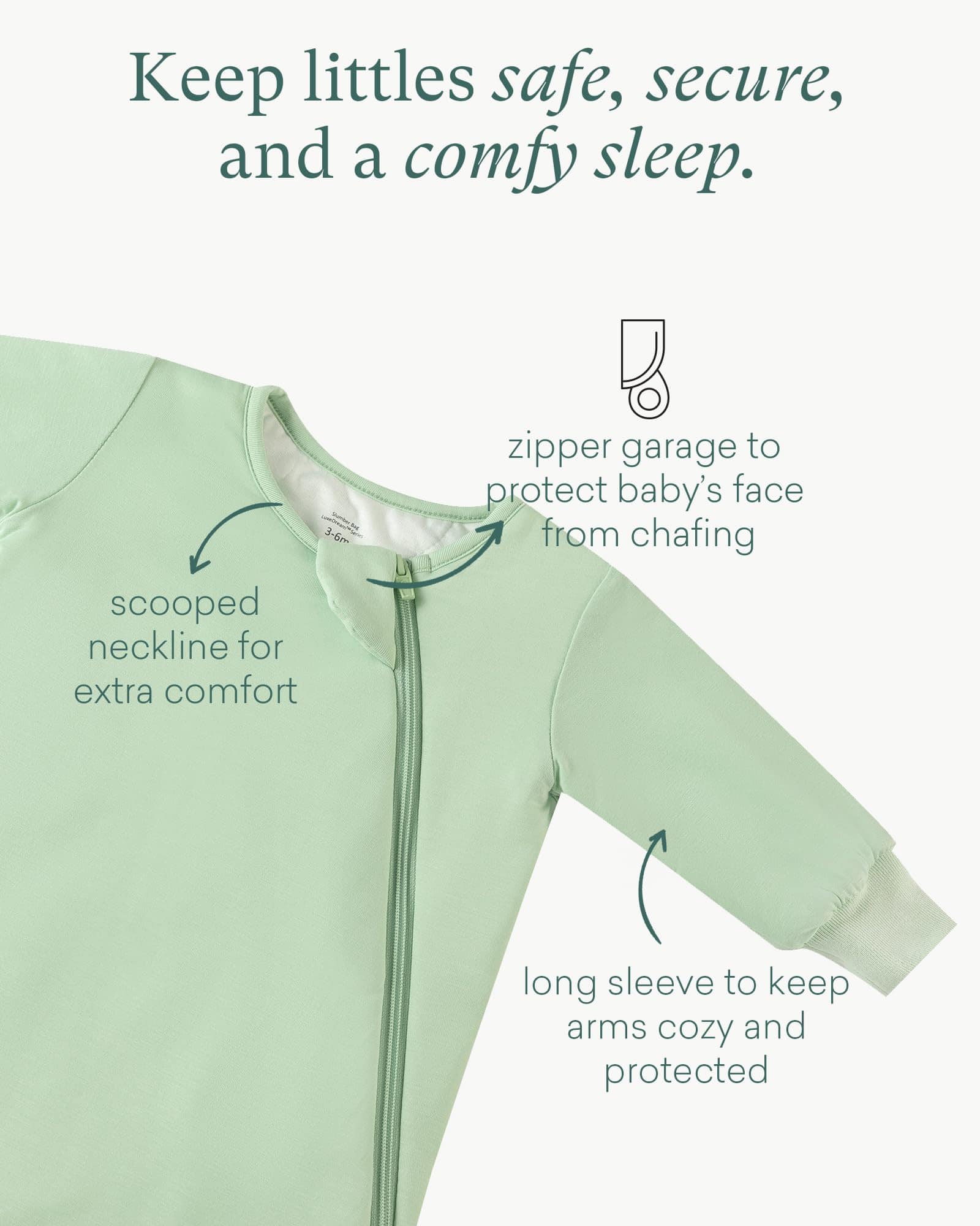 Saco de Dormir de Manga Larga PurComfy -Gris - Imagen 7