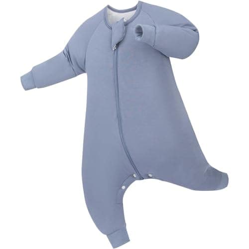 Saco de dormir para bebé PurComfy con pies, manga larga de