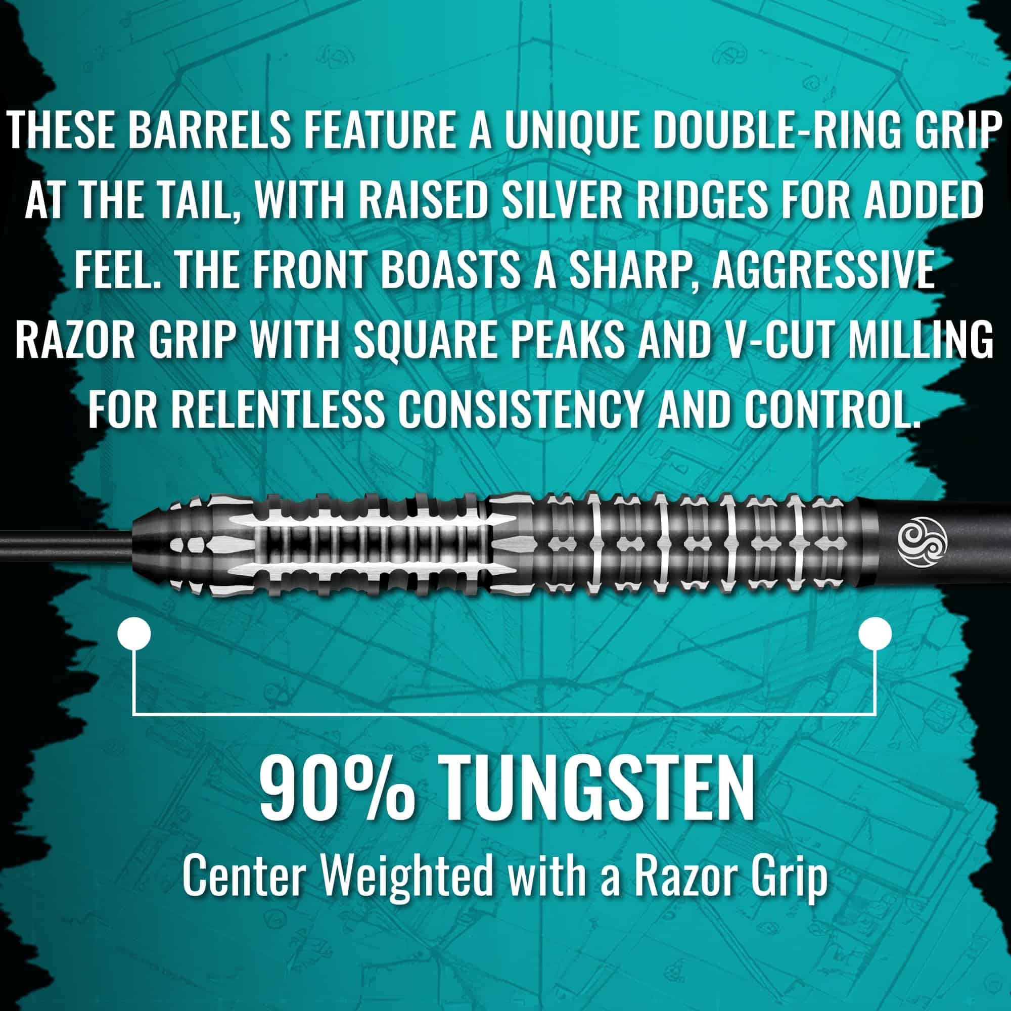 Set de Dardos de Puntas de Acero Shot! Gnarly Shredda 90% - Imagen 5