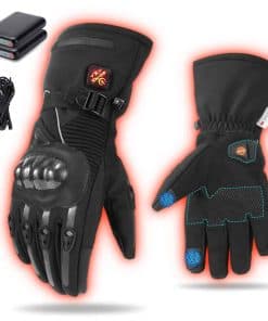 Guantes Calefactables de Motocicleta en Jet Black para