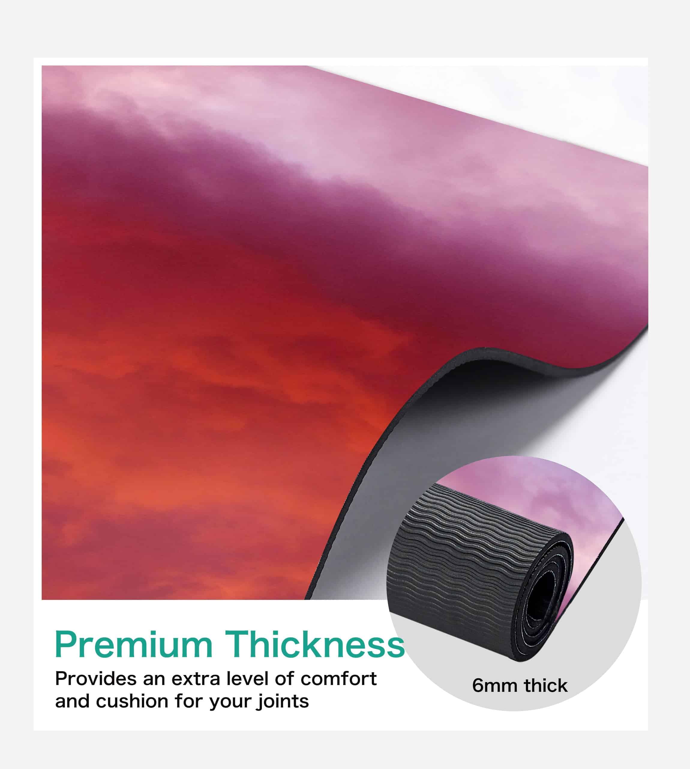 Tapete de Yoga Antideslizante Knsbk TPE -4" x 6mm) - Imagen 4