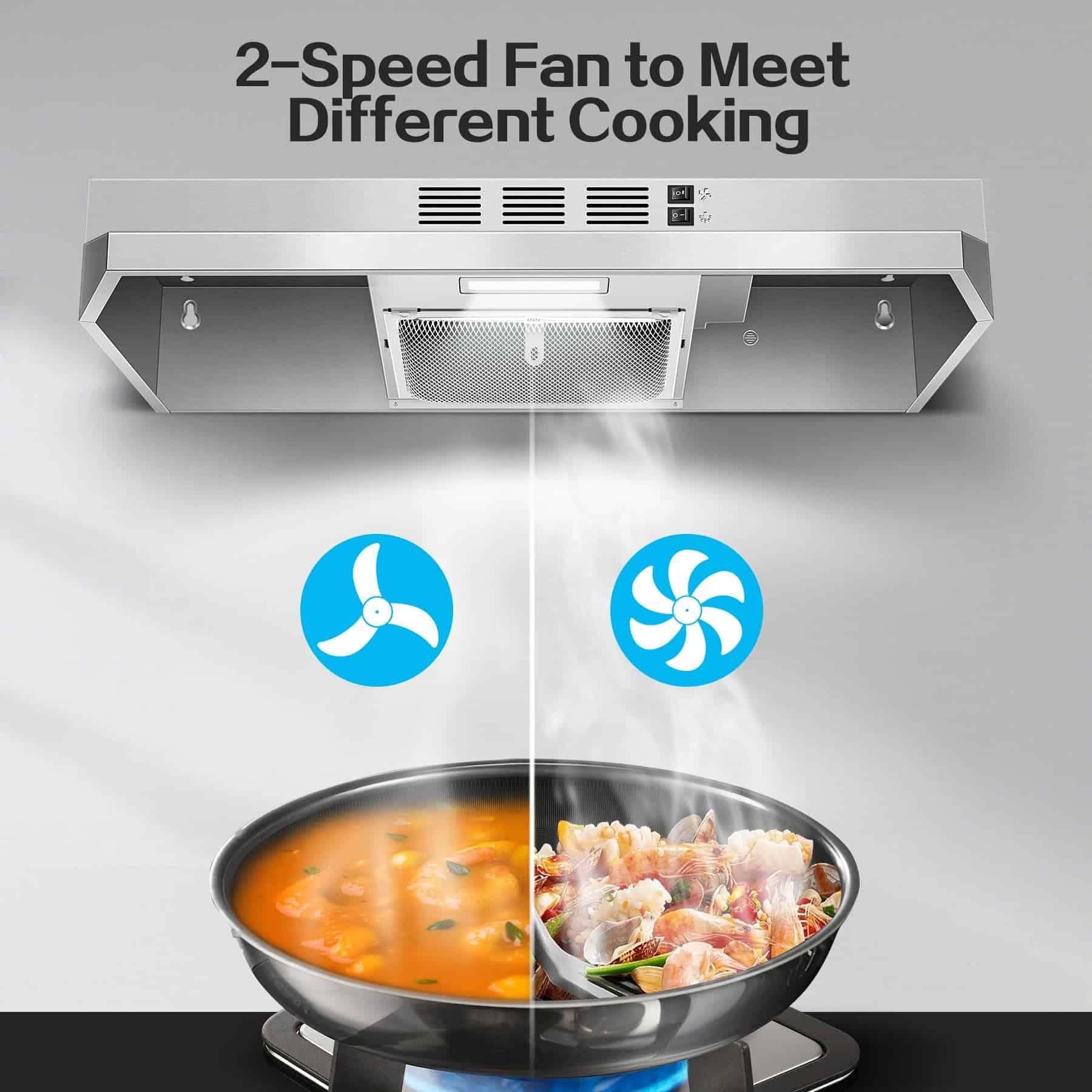 Campana Extractora Zomagas de 24 pulgadas -Acero Inoxidable - Imagen 4