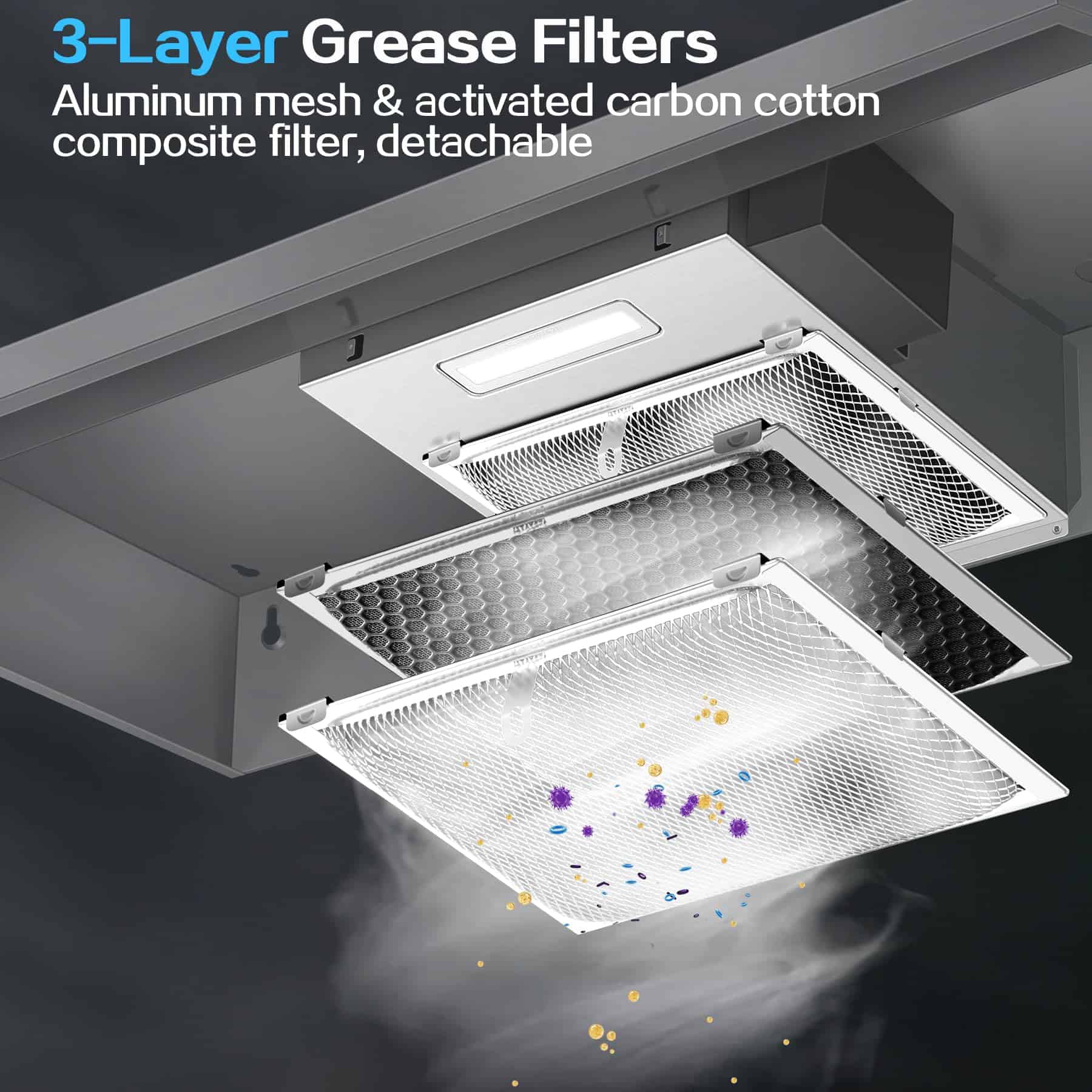 Campana Extractora Zomagas de 24 pulgadas -Acero Inoxidable - Imagen 6