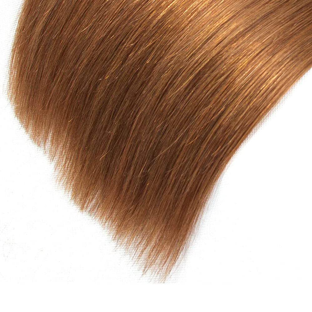 #30 Brown Bundles Cabello Humano Recto 18 20 22 Pulgadas 3 - Imagen 7