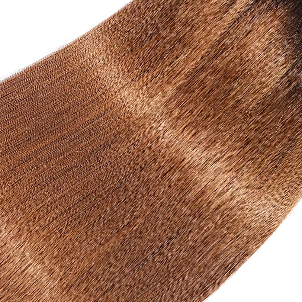 #30 Brown Bundles Cabello Humano Recto 18 20 22 Pulgadas 3 - Imagen 6