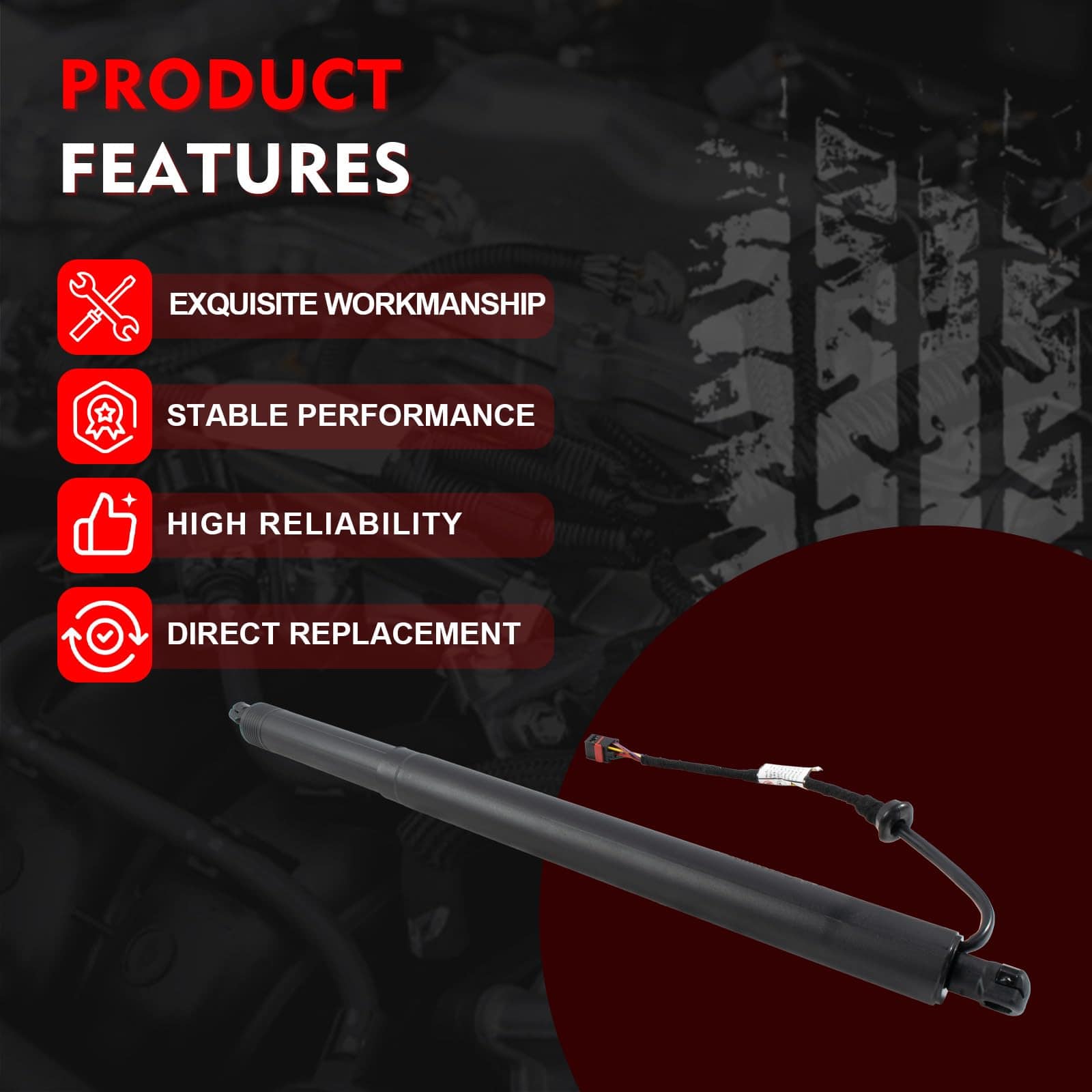 Amortiguador de Soporte de Elevación Trasero Lado Derecho - Imagen 6