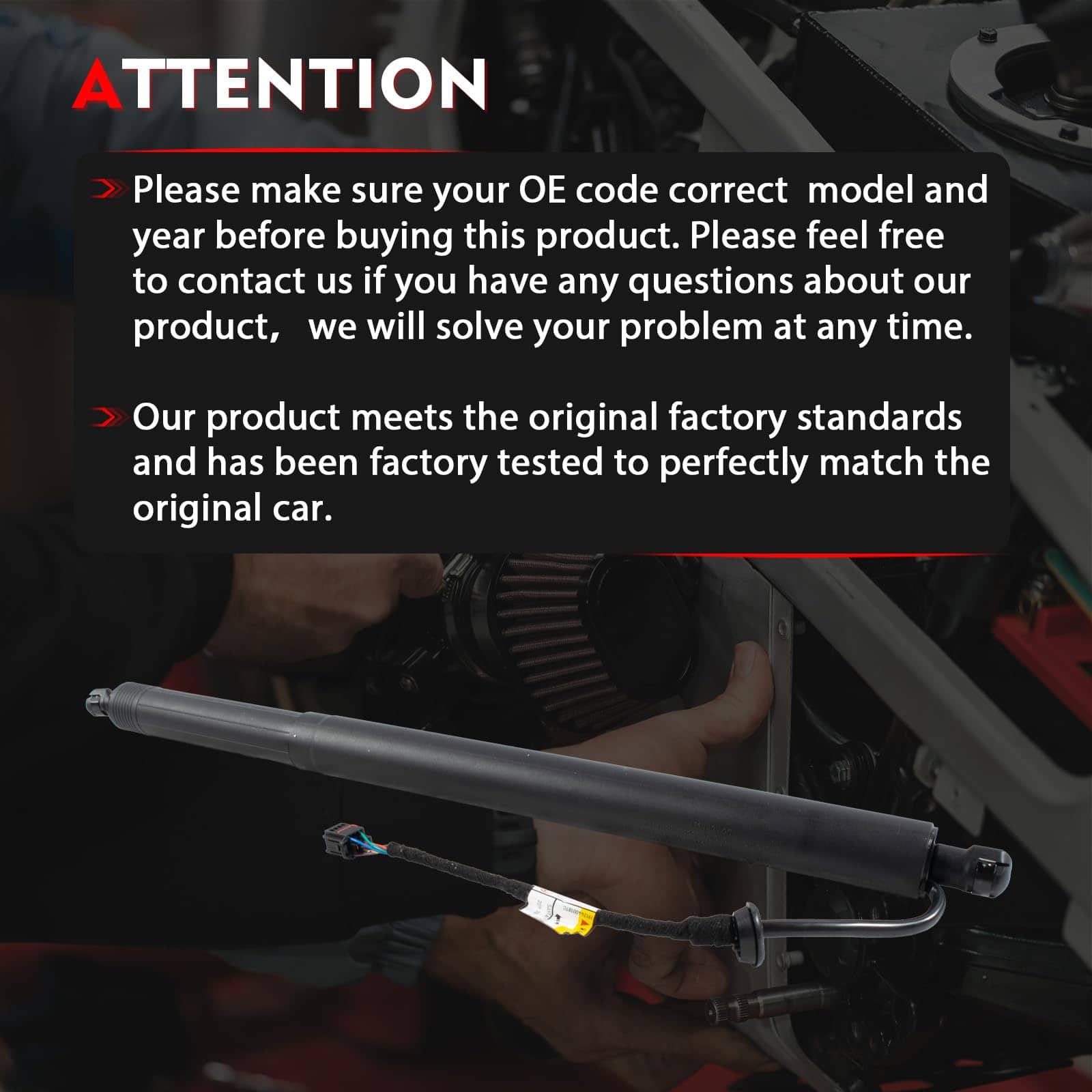 Amortiguador de Soporte de Elevación Trasero Lado Derecho - Imagen 7