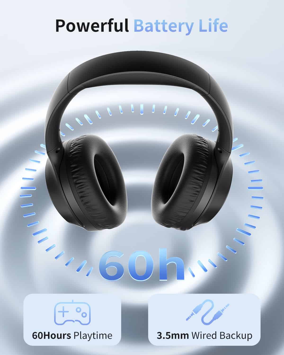 Audífonos Bluetooth Over Ear wegear HS7, 60H de - Imagen 4