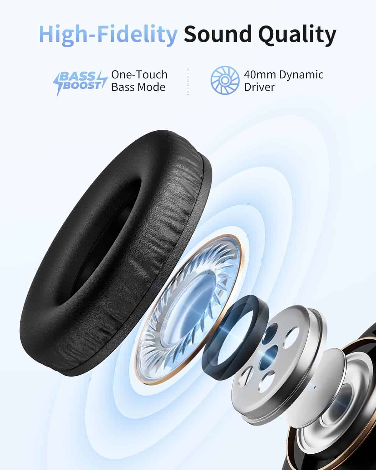 Audífonos Bluetooth Over Ear wegear HS7, 60H de - Imagen 3