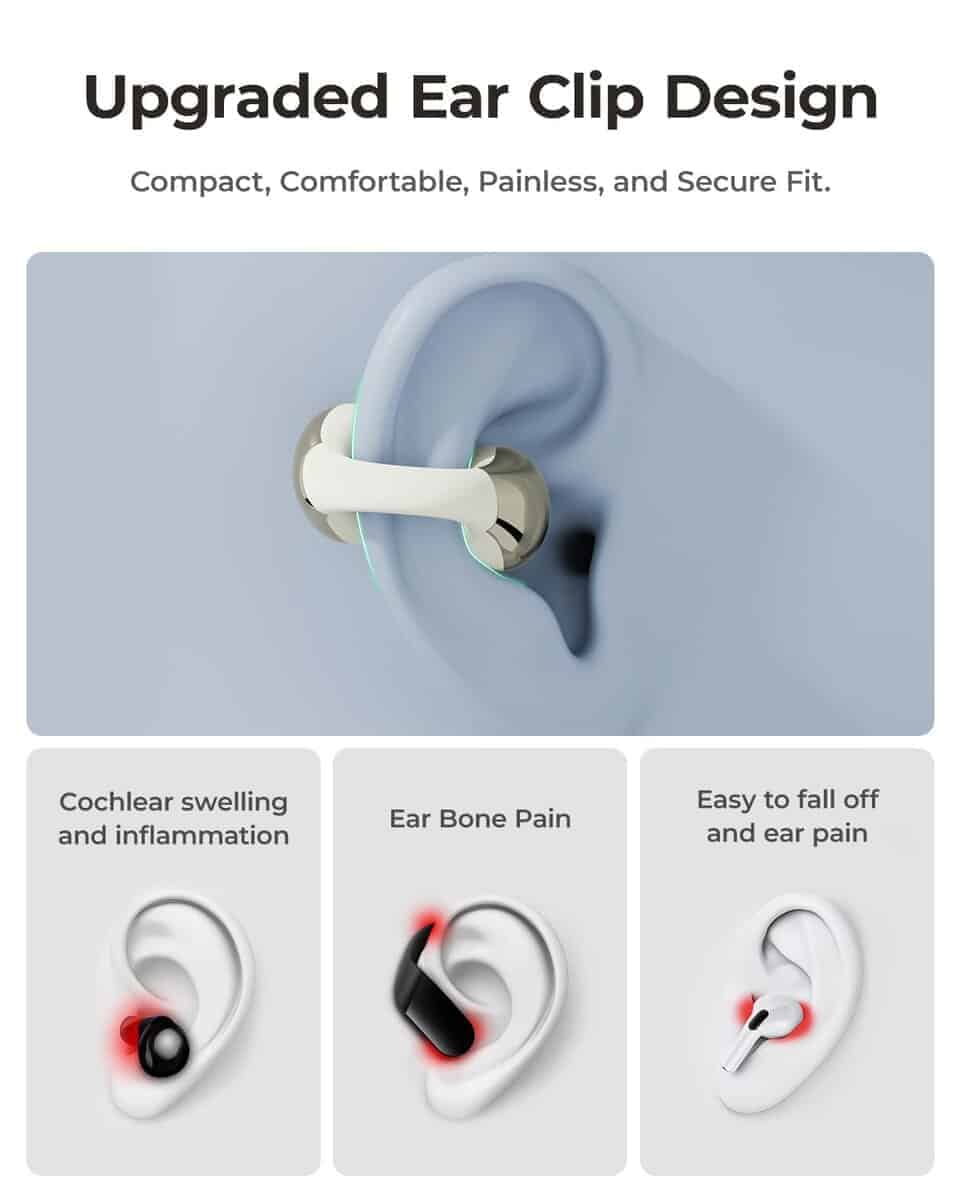 Auriculares de oído abiertos wegear, auriculares con clip, - Imagen 9