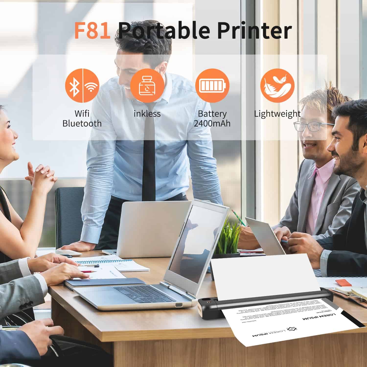 Impresora térmica inalámbrica portátil Rongta, WiFi - Imagen 4