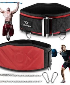 Cinturón de Levantamiento de Pesas de 3 en 1 con Cadena de