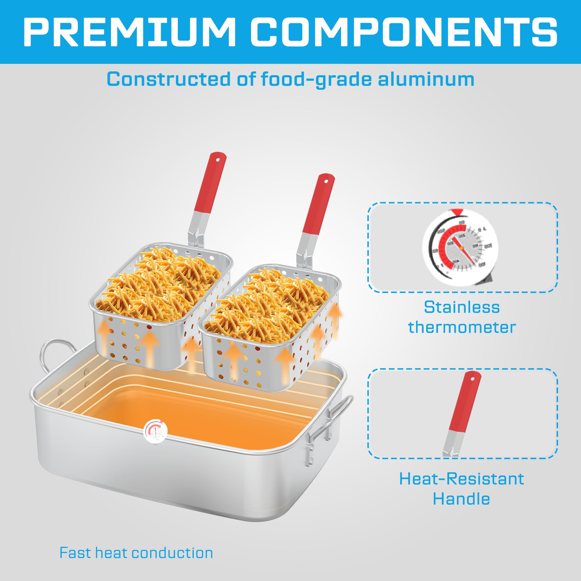 Freidora profunda de propano Fire Riot 50,000 BTU - 18QT de - Imagen 5