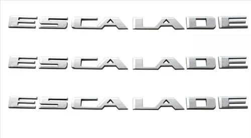 3Pcs Escalade Rear Liftgate Emblemas Insignia de Coche