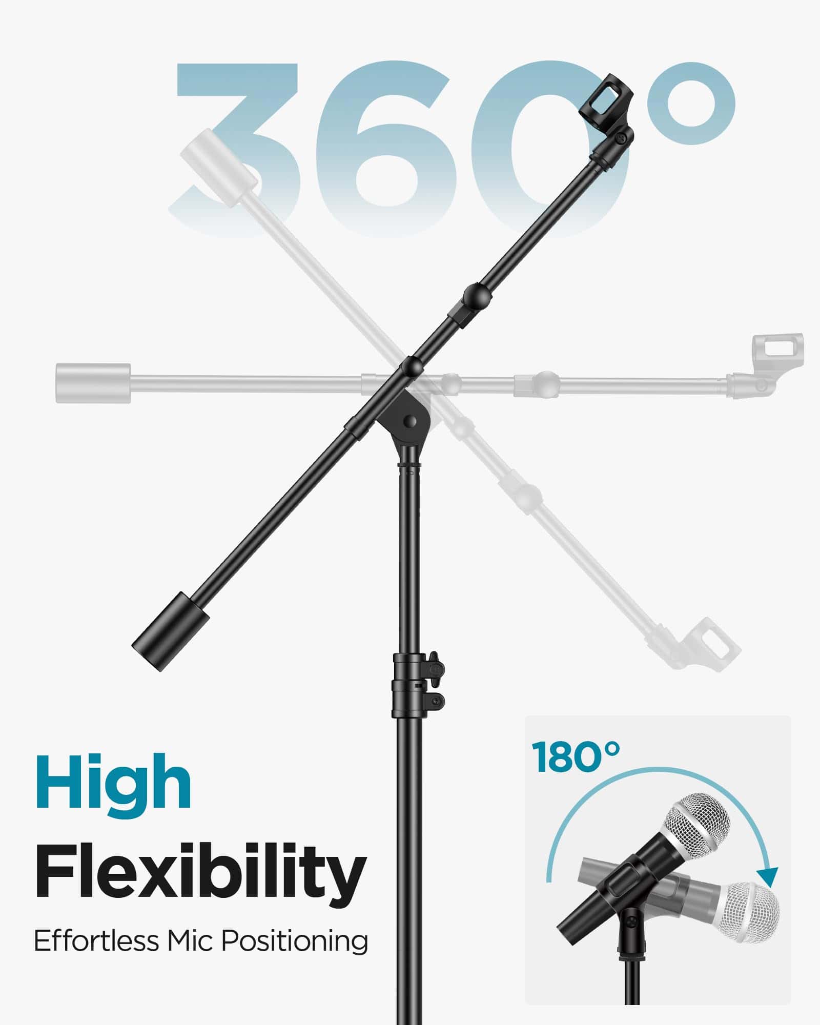 InnoGear Mic Stand, Altura Máxima 82.28" Soporte de - Imagen 8