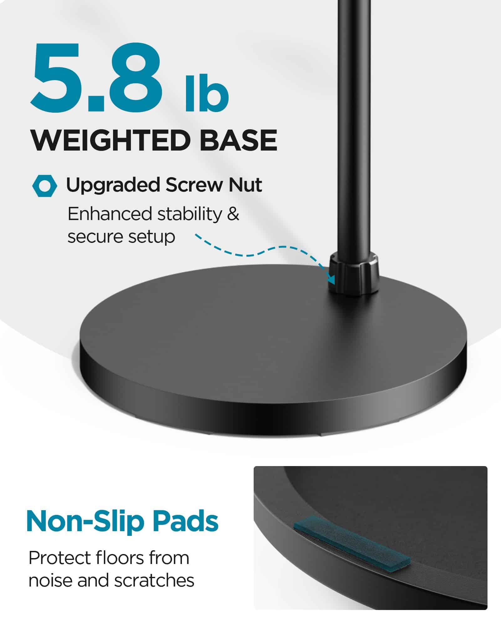 InnoGear Mic Stand, Altura Máxima 82.28" Soporte de - Imagen 6