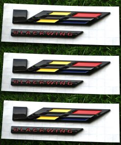 3 Piezas Emblemas V-Blackwing Emblemas Tipo V Black Out