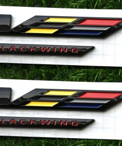 2Pcs Emblemas V-Blackwing Serie V Negro Logotipo V Out