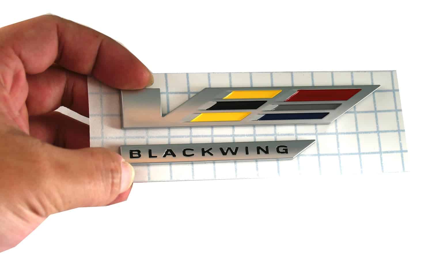 2 Piezas Emblemas V-Series Black Out V Logo Compatible con - Imagen 3