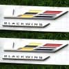 2 Piezas Emblemas V-Series Black Out V Logo Compatible con