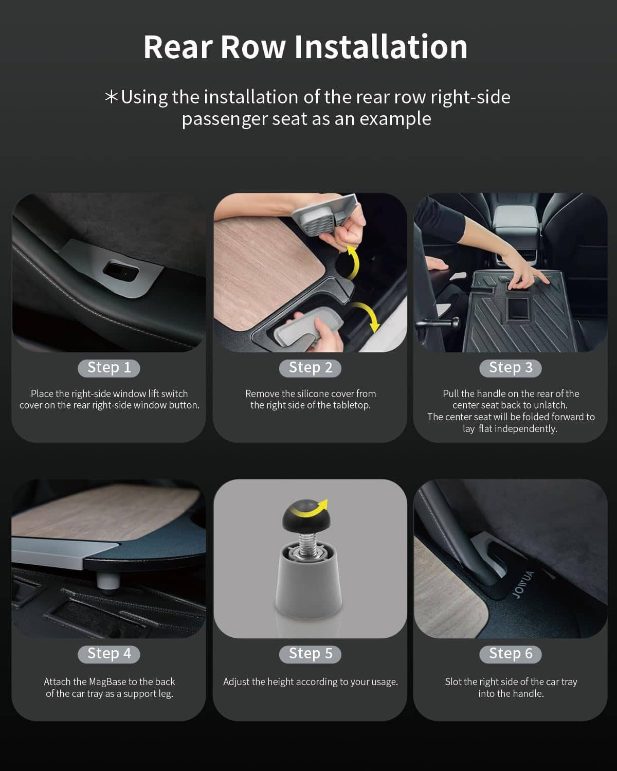 Bandeja plegable para automóvil Jowua para Tesla Model 3, - Imagen 10