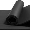 Tapete de Yoga Negro Grueso Todo Uso de 1/2 Pulgada de Alta