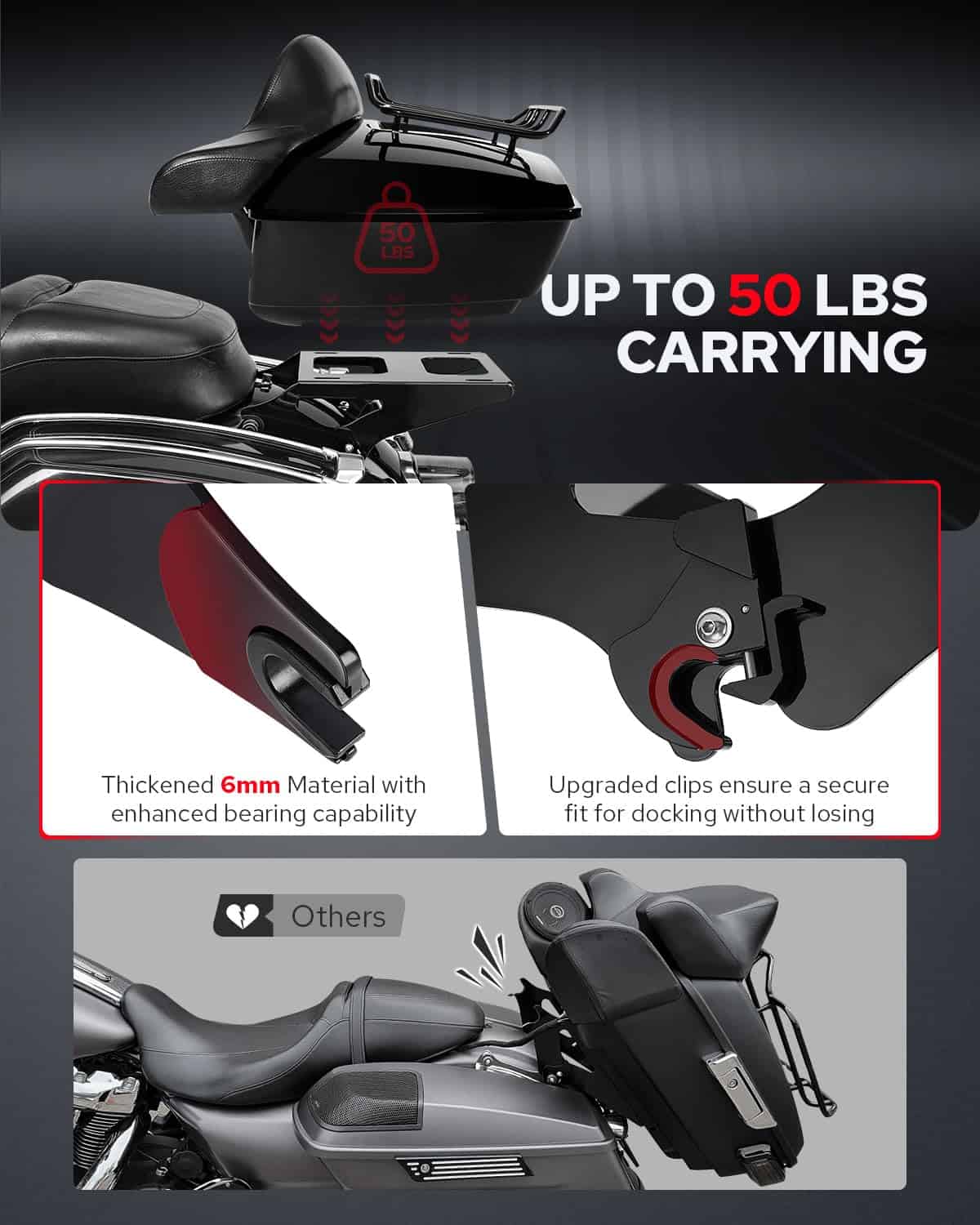 Soporte de Maleta de Tour Benlari más Grueso Desmontable - Imagen 4