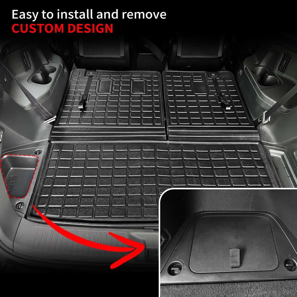 Cubierta de organizador de maletero trasero Kingna - Imagen 3