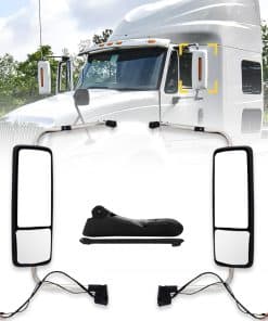 Ensamblaje de espejo de puerta cromado para International