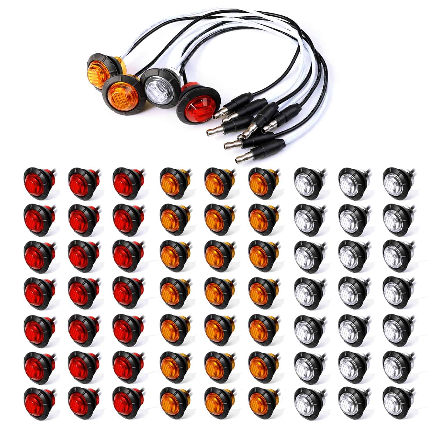 Conjunto de 60 luces indicadoras laterales LED de 3/4