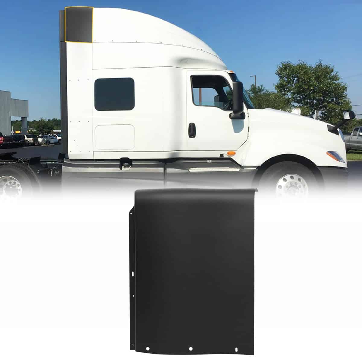 Extensión de carenado para viento detrás de la cabina