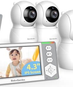 Monitor de Bebé con 3 Cámaras en Espera para 23 Horas de