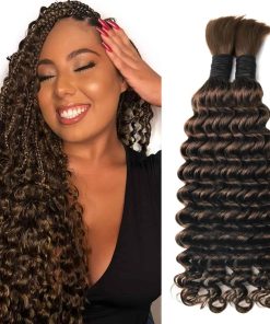 Cabello humano para trenzas boho #4 22 pulgadas 2 paquetes