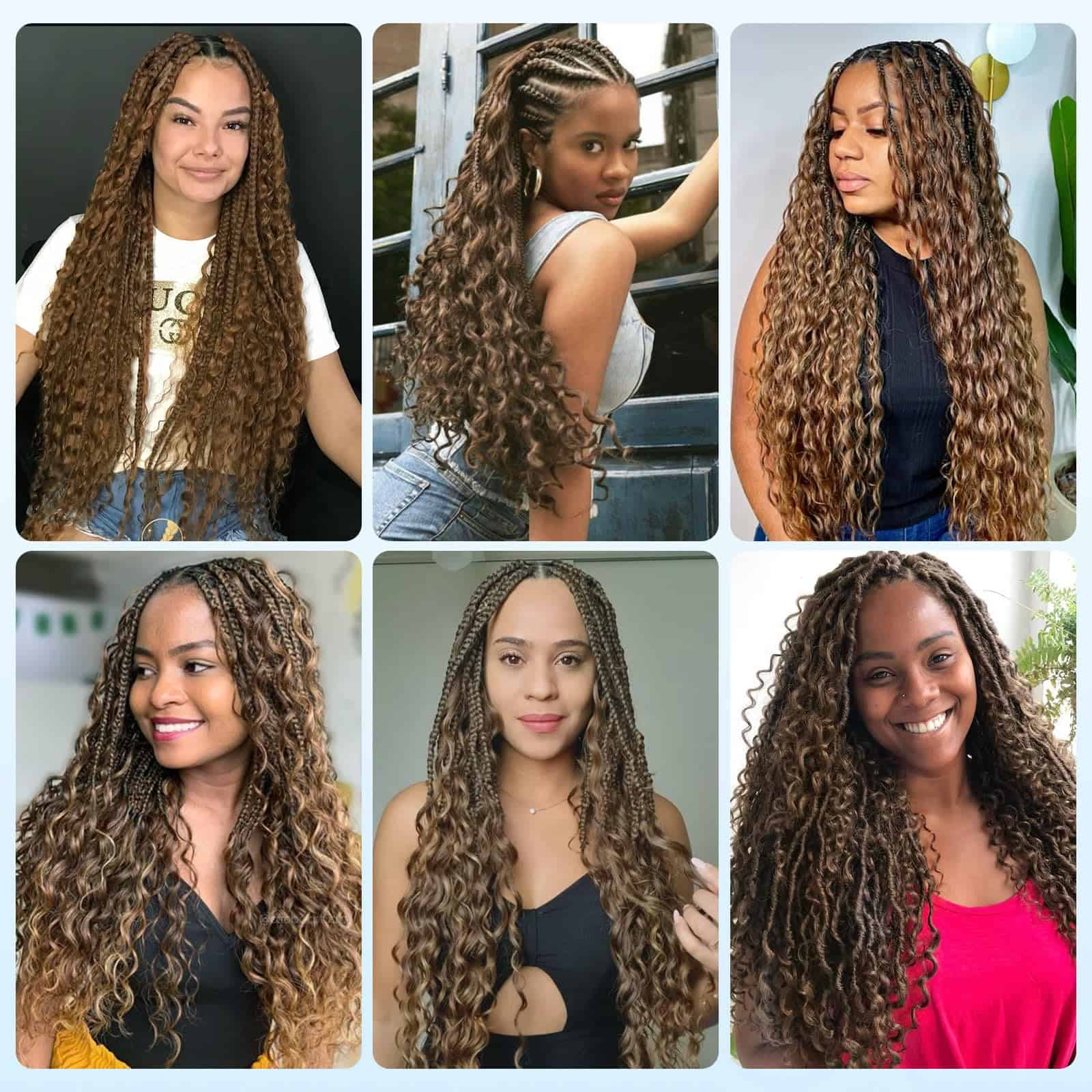 Cabello humano para trenzas boho #4 22 pulgadas 2 paquetes - Imagen 7