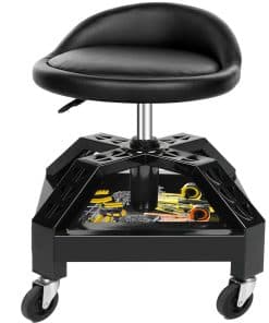 RCIACRHT Garage Shop Rolling Seat, Banco de mecánico
