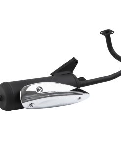 Mofle de escape Mokuo GY6 50cc ensamblado de material