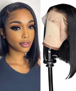 Pelucas de Encaje Frontal 13X4 QWedafy HD Bob Peluca de