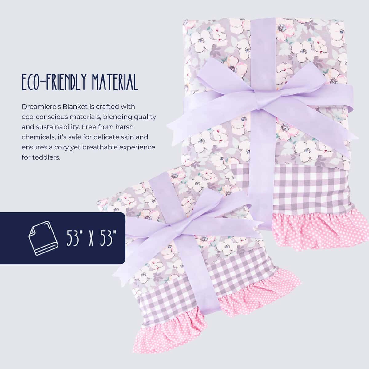 Dreamiere Ruffle Reversible Blanket Bloom Baby Bloom | - Imagen 6