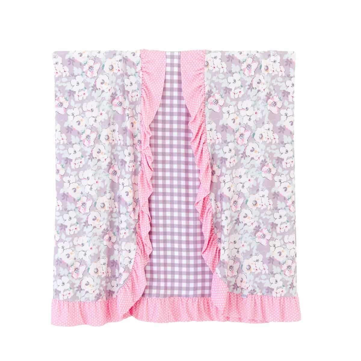 Dreamiere Ruffle Reversible Blanket Bloom Baby Bloom |
