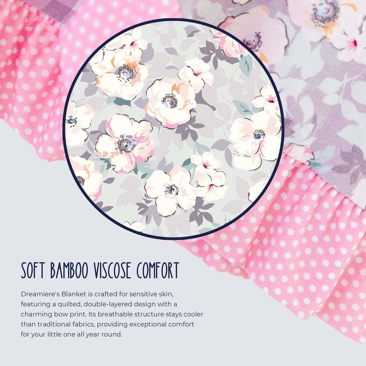 Dreamiere Ruffle Reversible Blanket Bloom Baby Bloom | - Imagen 3
