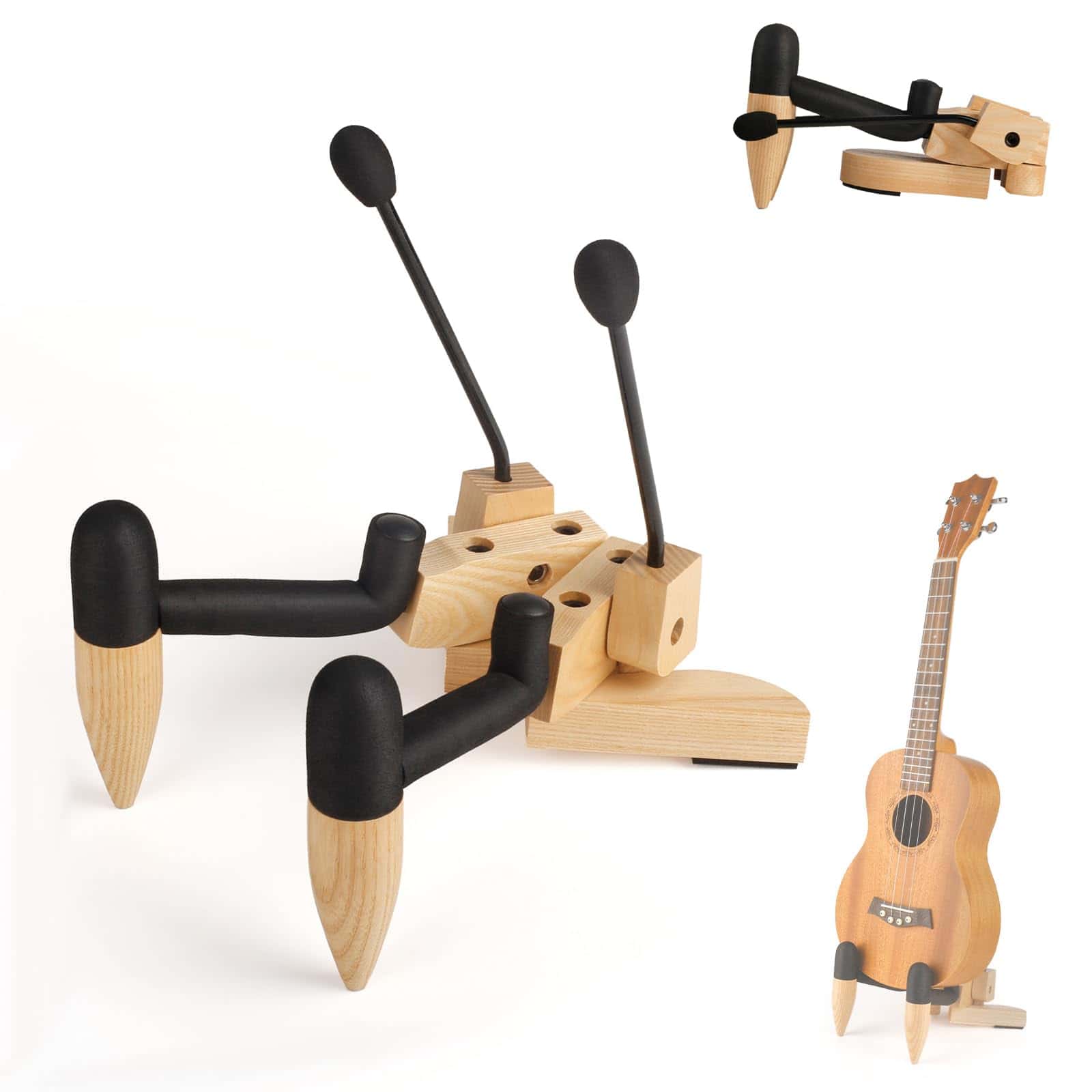 Soporte plegable de madera para Ukulele - Almacenamiento